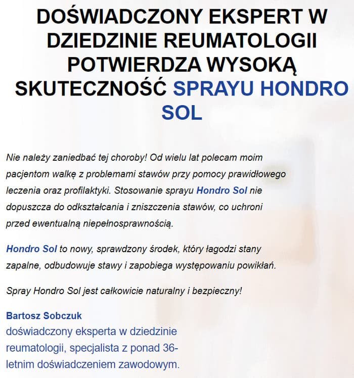 Hondro Sol - Sprawdzony Produkt na Ochronę Stawów